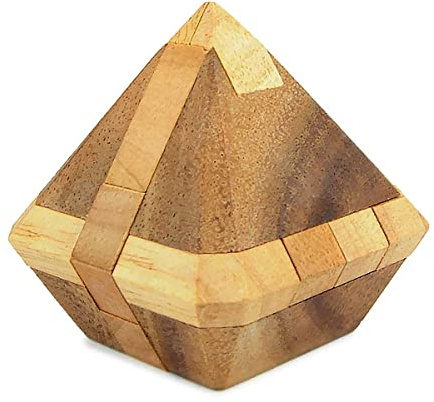 Logica Spiele Art. Leonardos Fallschirm - 3D-Knobelspiel aus Holz - Schwierigkeit 4/6 Extrem - Leonardo da Vinci Kollektion