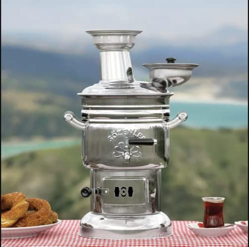 Tubibu Samovar - Calentador de agua de energía libre no incluida, 4 l, 4,252.4 g Semaver Samavar barco, camping, senderismo, caza, yate, tetera (4 litros)