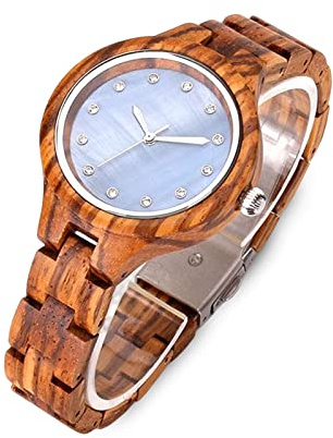 rorios Herren Damen Holzuhr Leuchtende Holz-Armbanduhr Analog Quarz Holzuhr mit Holzarmband Natürliche Leichte Holzuhren Herren & Damen
