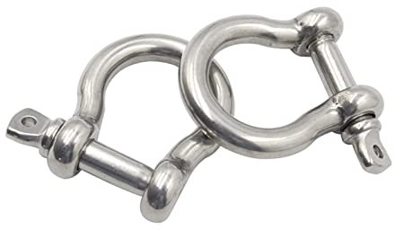 Edelstahl-D-Ring-Schäkel, Schraubschäkel, 1–5 Stück/Lot Edelstahl-U-Bolzen Bogenschäkel M10/M12/M16/M20 Typ U Schlinge Schraube Seilbolzen Schäkel Manschettenknöpfe (Farbe: M16 (1 Stück)) (Color : M2