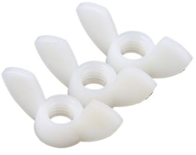 CHATROOM M3 M4 M5 M6 M8 M10 M12 Nylon-Flügelmutter, Kunststoff-Barrenmutter, Kunststofftyp, Kunststoff-Überwurfmutter (Color : White, Size : M8 (20pcs))