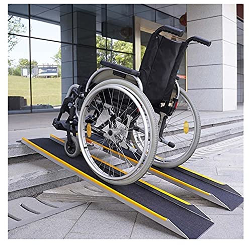 Auffahrrampen, Rollstuhlrampen für Stufen, 3 Fuß/5 Fuß Lange Rampe für Mobilitätsschwellen für Treppen und Türen zu Hause, tragbare, leichte Aluminium-Behindertenrampe, tragbare Rampen