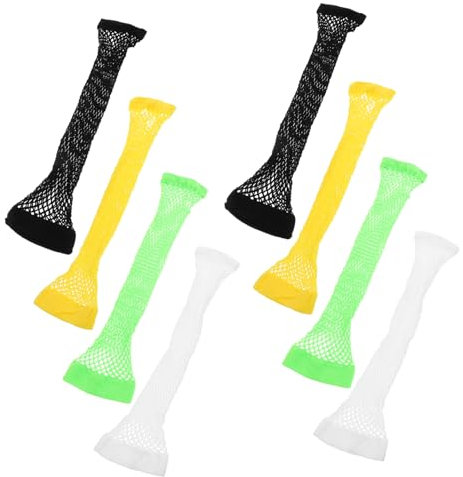TINEASUR 4paare Fingerlose Fischernetz-handschuhe Für Damen Elastische Armstulpen Trendfarben Für Partys Und Bühnenauftritte Lange Handschuhe Für Besondere Anlässe