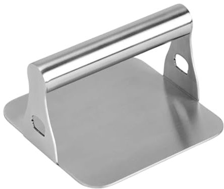 Pressa per Hamburger Smash - Pressa per Pancetta dalla Lunghezza del Manico| Pressa per Hamburger, Pressa per Hamburger per Cucinare in Ferro, 13 cm, Lunghezza del Manico 12,6 cm,