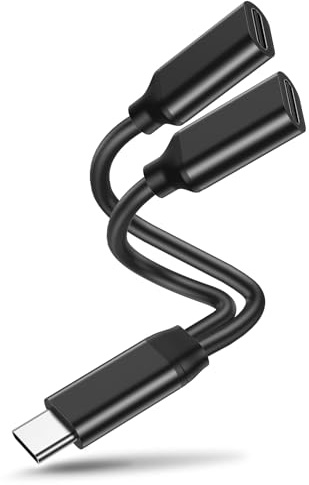 Adaptateur Double USB C Jack Casque et Chargeur,Répartiteur USB C câble dongle audio de type C avec charge rapide PD 60W pour iPhone 15/15Pro/15Pro Max, Pixel 7 6 5XL, Galaxy S23 S22 S21 S21+ Note 20