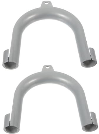 MUSISALY 2pcs Washing Machine Drain Hose U-hook Bracket for Drain Pipe Support Sturdy Construction for Wall Mounting