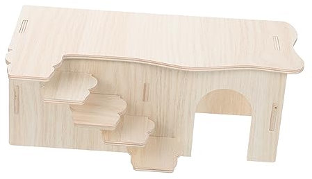 Happyyami Holzernes Hamsternest Mit Leiter Hamsterhaus Für Kleine Tiere Hamsterversteck Zum Spielen Und Schlafen Mäusehaus Aus Hochwertigem Material