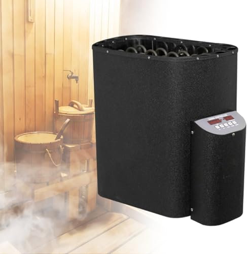 vnmudzeo Stufa per Sauna Domestica 3000 W 4500 W 6000 W 8000 W 9000 W, Riscaldatore Elettrico alla Moda A Vapore con Pietra, per La Disintossicazione del Corpo,3kw