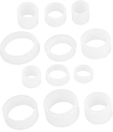 HOLIDYOYO Adattatori Boccole per Smerigliatrici da Banco 12 Pezzi in Plastica Bianca per Ruote da 7-20mm Resistenti a Rottura e Danni per Lavorazioni su Pietra e Metallo