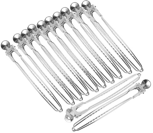FOMIYES 12pièces Clips De Cheveux Acier Inoxydable Pour Salon Outils Pratiques De Sectionnement Coiffage Accessoires Professionnels Pour Coiffeurs Et Esthéticiens