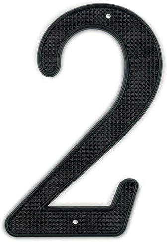 Numeri civici moderni in metallo da 4 pollici con viti, numero della porta nero, segno del numero civico 3D per esterni, casa, appartamento, giardino, cassetta postale, palo della strada(2)