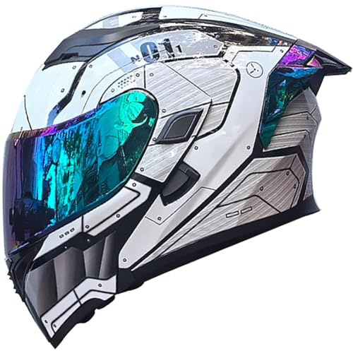 Letetexi Casco Moto Modulare Apribile Integrato Bluetooth Slot Integrale Flip Up Doppia Visiera Caschi Motocross Modulari Street Bike Omologato DOT ECE per Uomo Donne Casco Modulare Scooter