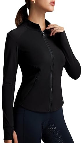 FitsT4 Sports Womens Equestrian Riding Shirts Fleece Full-Zip Winter Jacket