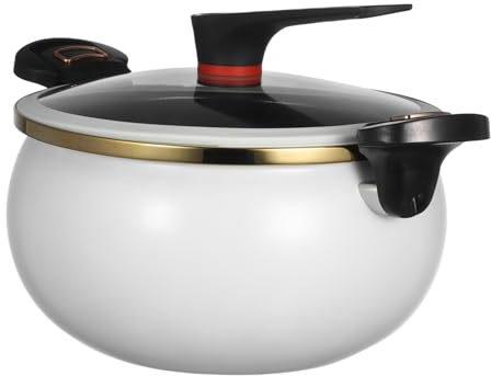 TOPBATHY Marmite En Céramique Émaillée 8l Grosse Capacité, Casserole Antiadhésive Avec Micro-couvercle Micro-pression, Compatible Induction, Cuisson Saine Pour Soupes Et Ragoûts Familiaux