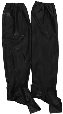 JOINPAYA Pantalones de Lluvia Impermeables y Cortavientos para Hombre y Mujer Cubrebotas Negros para Moto en Tela Oxford Ideales para Motociclismo y Senderismo al Aire Libre