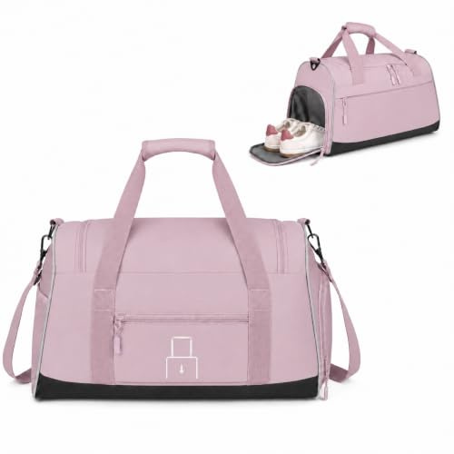 Zedelmaier Sporttasche Kinder Mädchen Leichte Reisetasche Wasserabweisende Schwimmtasche Kinder 30L Sporttasche Mädchen Tragbare Kindersporttasche für Sportstunden, Sportverein, Urlaub (Rosa)