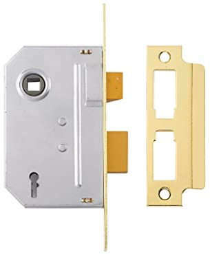 Yale Locks PM246PB25 Internal 2 Lever Mortice Sash Lock 67mm 2.5-inch - Polished Brass Finish