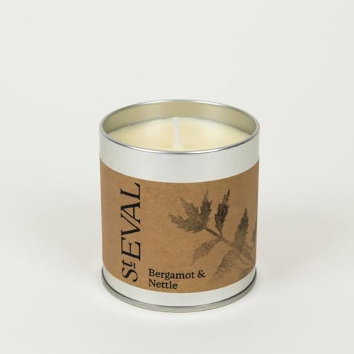 St. Eval | Bergamot and Nettle Scented Tin Candle | Refreshing Fragrance - Range of Refreshing Scents - Made in Cornwall - 45 Hours Burn Time - Great Gift