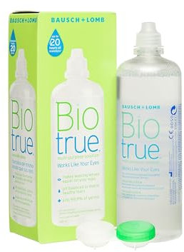Biotrue Multi-Purpose Contact Lens Solution, 300 ml - Cushions and Rehydrates Soft Contact Lenses for Comfortable Wear - Condition, Clean, Remove Protein, Disinfect and Rinse - Includes Lens Case