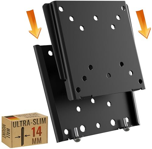 RICOO Supporto monitor muro F0311 Fisso Slim Sottile Schermo PC 13-32 (33-81 cm) Staffa piatta universale Televisore LED/LCD VESA 50 x 50-100 x 100