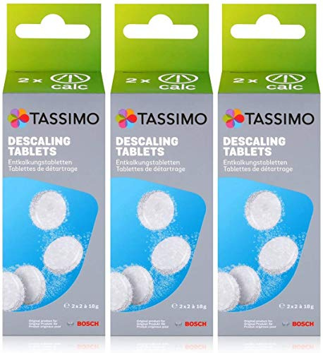 Tassimo 3 x 4 comprimés pour 2 processus de détartrage [Classe énergétique], Lot de 3