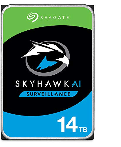 Seagate SkyHawk, 14 TB, Surveillance Internal Hard Drive HDD – 3.5 Inch SATA 6 Gb/s 256 MB Cache for DVR NVR Security Camera System, and Three-year Rescue Services (ST14000VX0008)