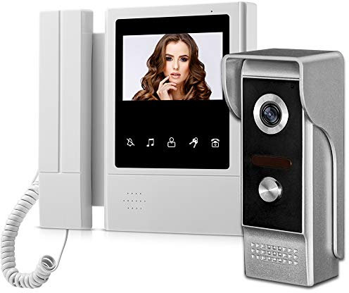 uoweky Hand Held 4.3 Screen Monitor Video Intercom Door Phone System Waterproof Doorbell Camera Unlock Monitor Intercom