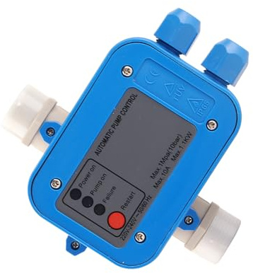 Estink Druckschalter Wasserpumpe, 10 A 1 Mpa | Wasserpumpensteuerung,10 bar Automatikregler Pumpensteuerung, Trockenlaufschutz, für Hauswasserwerke und Brunnen