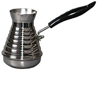 GMMH Caffettiera turca per moka Cezve Dzhesva in acciaio inox 1 mm (350 ml)