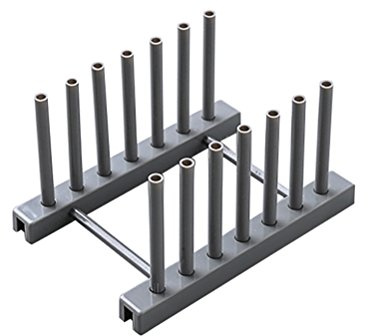 Idealer Kunststoff-Geschirrhalter, Abtropfgestell, Abtropfgestell, Tellerhalter, Topfdeckelhalter, Deckelorganizer (grau)