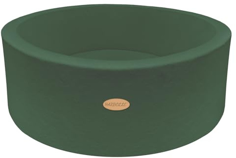 HARBOLLE 35.4 Soft Fleece Ball Pit & Playpen for Toddlers & Babies, Indoor/Outdoor Kids Foam Play Center, for Boys & Girls, Green