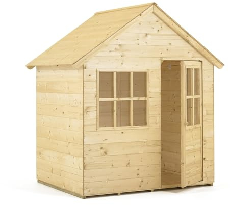 TP Hideaway Wooden Playhouse FSC - outdoor traditional wooden playhouse for imaginative play for kids 18 months+
