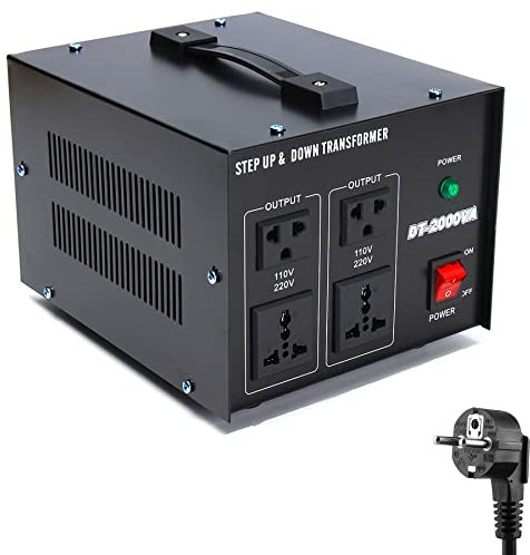 MEISHILE 2000 vatios transformador convertidor de voltaje convertidor de voltaje 220V a 110V Regulador de voltaje de paso arriba y abajo convertidor transformador de potencia 2000 vatios 110 V a 220 V