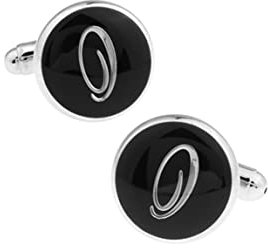 Manschettenknöpfe Buchstaben Schwarz, Manschettenknöpfe Herren Vater Der Braut Kupfer Cufflinks Buchstabe O Schmuck Geschenk