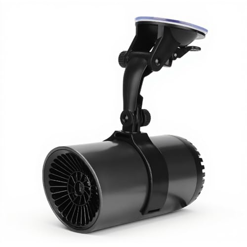 Autoheizung, 150 W Tragbare 180 ° Drehbare Autoheizung mit Halterung für Windschutzscheiben-Schnellheizung, Abtauung, Atomobile-Windschutzscheibenlüfter Im Zigarettenanzünder, Luftgebläse, Heißheizung