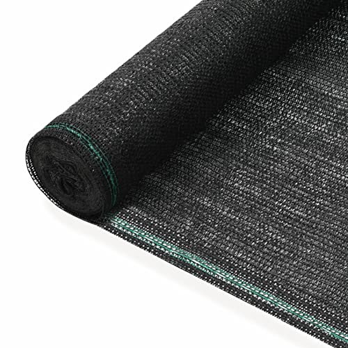 Tidyard Zaunblende 1 x 25 m | Sichtschutz Windschutz Sonnenschutz Schattiernetz Tennisblende Tennisnetz | für Garten Balkon Sportplatz Gel?nde, Schattiergewebe 75 g/m?, Schwarz