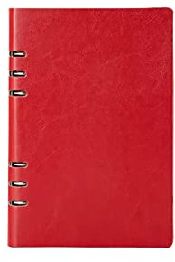 SAFWEL A5 Binder Cover Refillable Loose Leaf Round Ring Personal Journal Business Notebook Suitable for Everyday use (Color : Red)