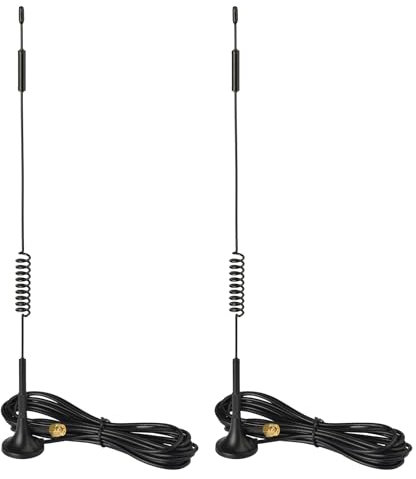 Superbat 4G LTE 7dBi Magnetic Mount Mimo Antenna 700-2700MHz Omni-Directional SMA Male Antenna (2Pcs) for CPE/ 4G LTE Router, Cellular Gateway, IP Camera etc.