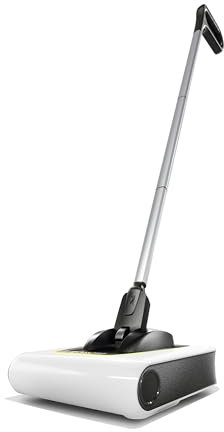Kärcher KB 5 Electric Floor Sweeper Broom - Multi-Surface - Lightweight and Cordless - Ideal for Fur, Hair, Dirt, & Debris - 8.25 Cleaning Width - White