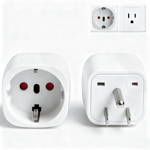 2 Stück USA Adapter Steckdose, Reiseadapter USA, EU to US Adapters, US Adapter EU für to Amerika, Mexiko, Kanada, Thailand, ect