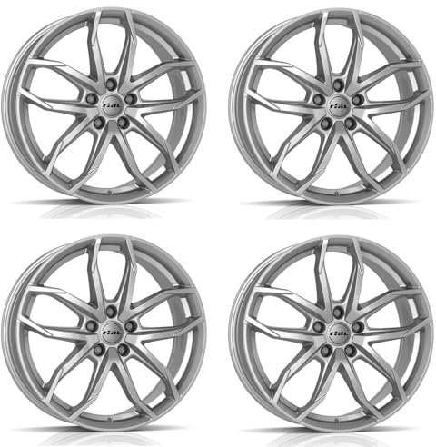 4x Rial Felgen Alufelgen Lucca 8.0Jx18 ET45 5x112 polar-silber kompatibel mit BMW 1 2 X1 X2