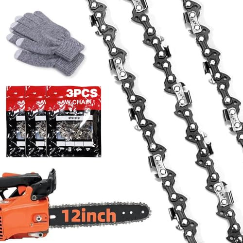 3 catene per motosega, 3/8, LP,1,3 mm, 45 collegamenti per guida da 30 cm, compatibile con Husqvarna, Makita, Einhell, McCulloch, Dolmar e molto altro ancora