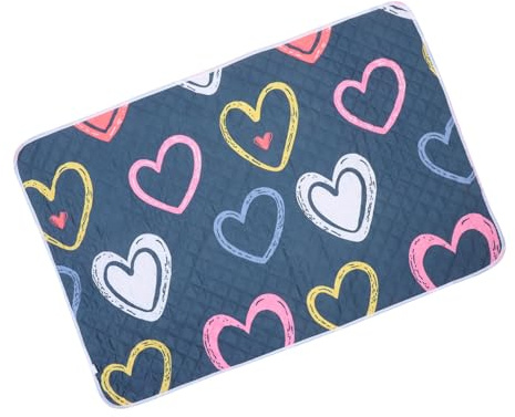 KOMBIUDA Verdickte Wiederverwendbare Inkontinenzunterlage 80x120cm aus Polyester Pp Baumwolle Eva für Kinder und Frauen Waschbare Bettauflage im Familiengebrauch