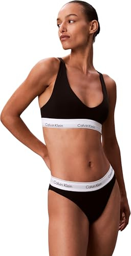 Calvin Klein dam hög ben tanga LV00QF8524 tanga, svart (svart), L, svart (svart), L