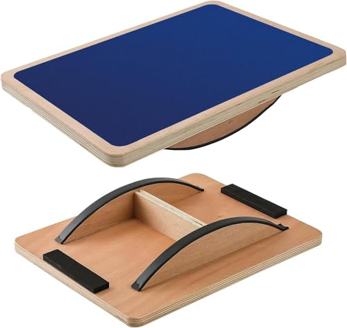 Dikumi Balance Board Wobble Board for Adults and Kids - Anti-Slip 350LBS Balance Board for Physical Therapy,Balance Training,Posture Correction,Standing Desk Core Strength Wooden Balance Rocker Board