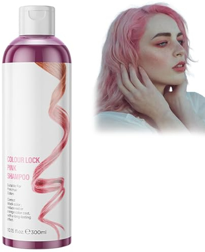 Champú Sellador de Colour 300ml Champú de Depósito de Color, Protector para Cabello Teñido (Rose) – Fórmula Blanqueadora de Piel, Refresca y Sella el Color, Proporciona un Tinte Luminoso y Duradero