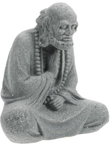 ULTECHNOVO Ornamento Della Statua Di Buddha Statua Di Buddha Da Tavolo Arredamento Del Riparo Di Pesce Figura Di Buddha Acquario Figura Del Buddha Dell'acquario Resina