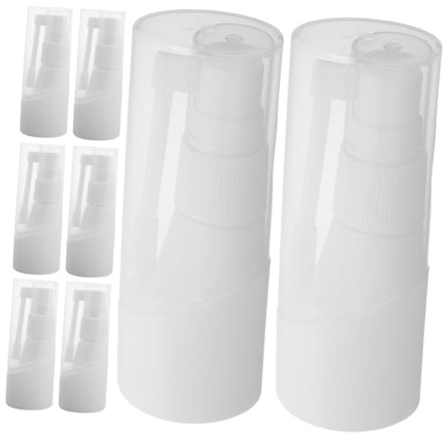 Healvian Botellas de Spray Vacías de Plástico Blanco Pulverizador Fino, 10 Piezas Portátiles y Recargables para Viaje y Uso en Casa