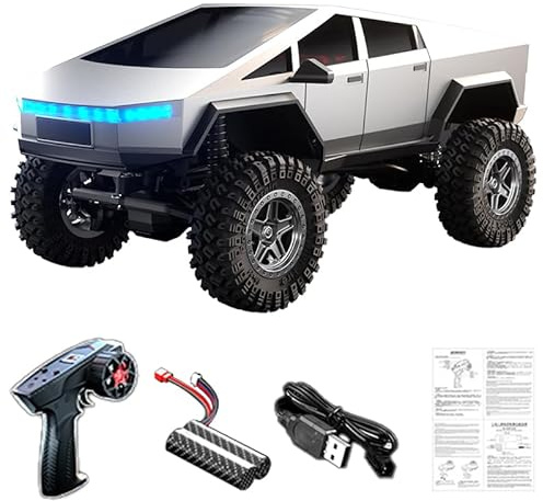 NBJIALIN RC – 1:18 ferngesteuertes Cyber-Truck für Erwachsene, 4WD High Speed Off-Road, 2,4 GHz wasserdichtes Monster-RC-Spielzeug für Geschenke
