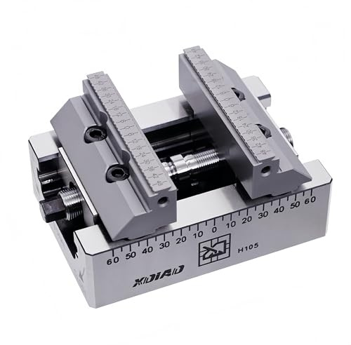 H105-SF Selbstzentrierender Maschinenschraubstock, 150 x 105 x 70 mm, 1,8 T Spannkraft, 58–62 HRC gehärtete Backen, 85 Nm CNC-Schraubstock aus legiertem Stahl